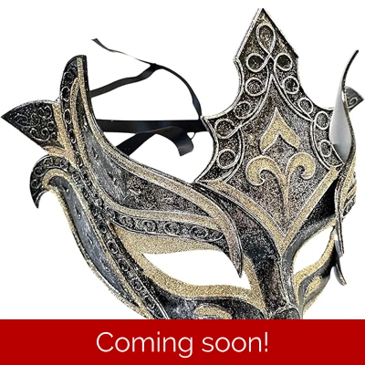 Black and Silver Gladiator Eyemask